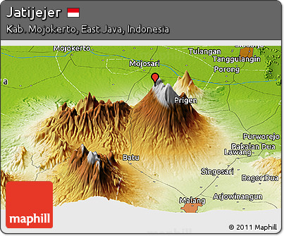 Physical Panoramic Map of Jatijejer