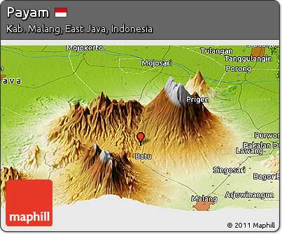 Physical Panoramic Map of Payam