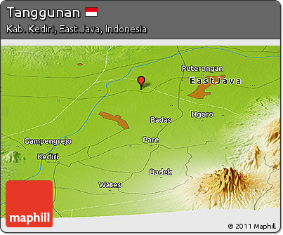 Physical Panoramic Map of Tanggunan