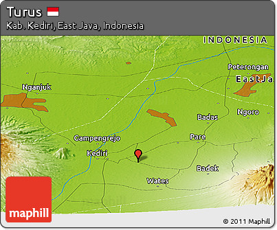Physical Panoramic Map of Turus