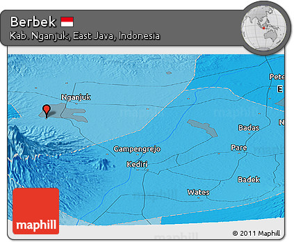 Political Panoramic Map of Berbek