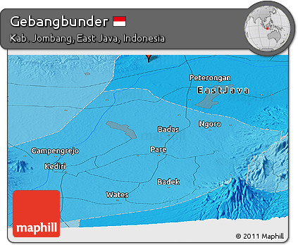 Political Panoramic Map of Gebangbunder