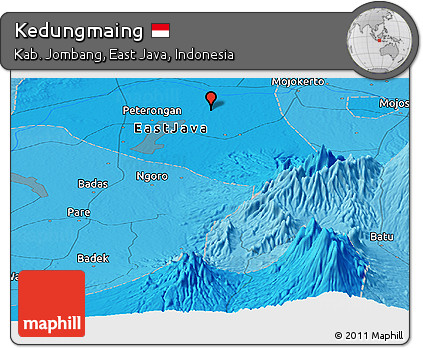Political Panoramic Map of Kedungmaing