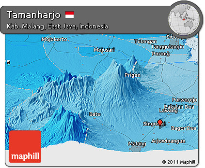 Political Panoramic Map of Tamanharjo