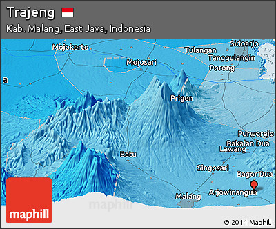 Political Panoramic Map of Trajeng
