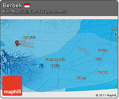 Political Panoramic Map of Berbek