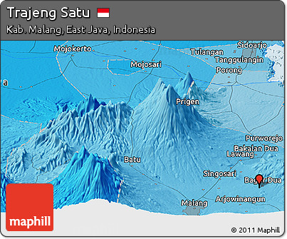 Political Panoramic Map of Trajeng Satu
