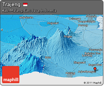 Political Panoramic Map of Trajeng
