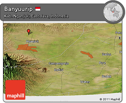 Satellite Panoramic Map of Banyuurip
