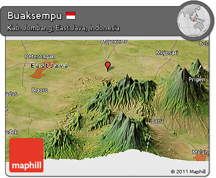 Satellite Panoramic Map of Buaksempu