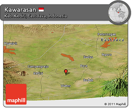 Satellite Panoramic Map of Kawarasan