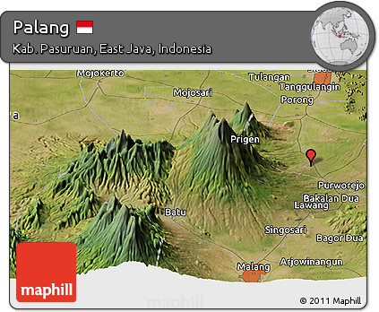 Satellite Panoramic Map of Palang