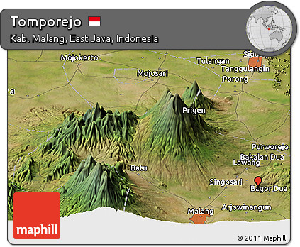 Satellite Panoramic Map of Tomporejo
