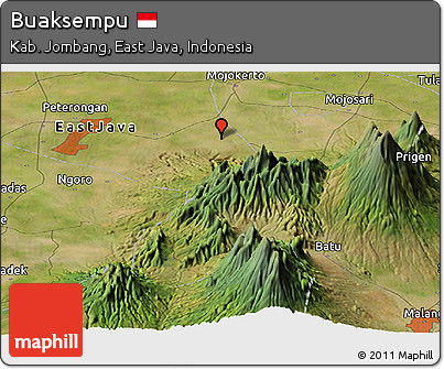 Satellite Panoramic Map of Buaksempu