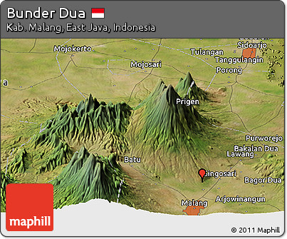 Satellite Panoramic Map of Bunder Dua