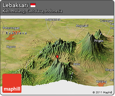 Satellite Panoramic Map of Lebaksari