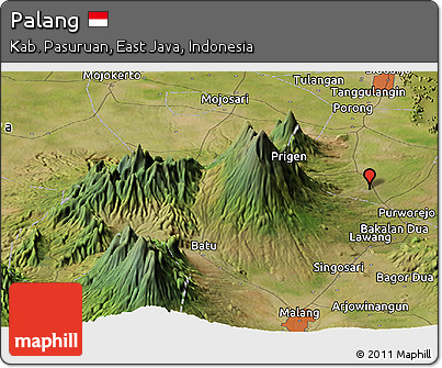 Satellite Panoramic Map of Palang