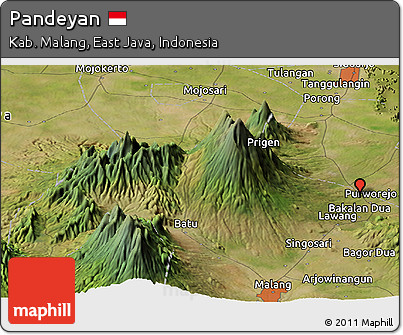 Satellite Panoramic Map of Pandeyan