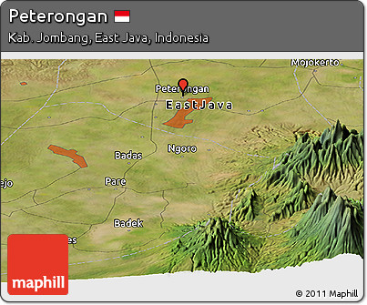 Satellite Panoramic Map of Peterongan