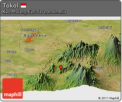 Satellite Panoramic Map of Tokol