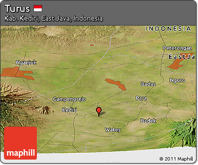 Satellite Panoramic Map of Turus