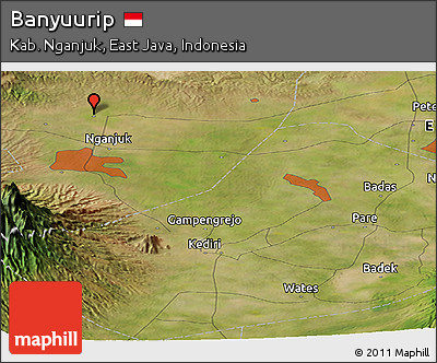 Satellite Panoramic Map of Banyuurip