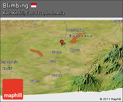 Satellite Panoramic Map of Blimbing