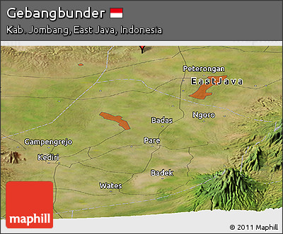 Satellite Panoramic Map of Gebangbunder