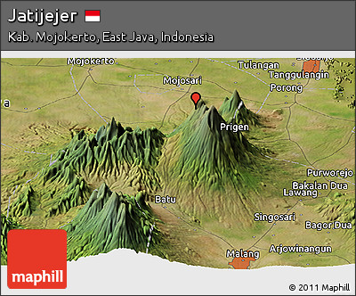 Satellite Panoramic Map of Jatijejer