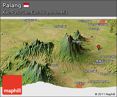 Satellite Panoramic Map of Palang