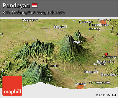 Satellite Panoramic Map of Pandeyan