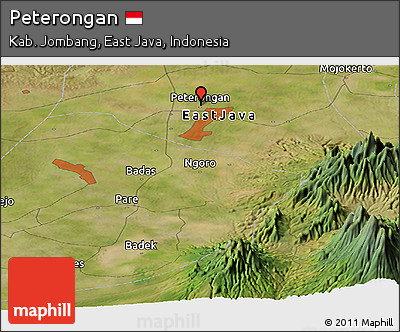 Satellite Panoramic Map of Peterongan