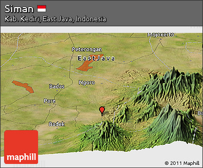 Satellite Panoramic Map of Siman