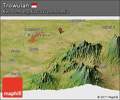 Satellite Panoramic Map of Trowulan