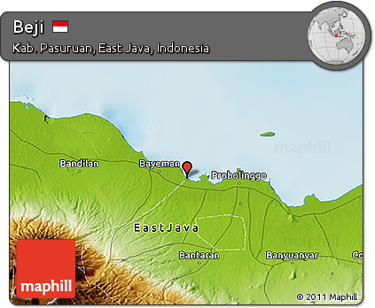 Physical 3D Map of Beji