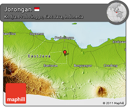 Physical 3D Map of Jorongan