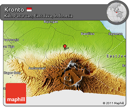 Physical 3D Map of Kronto