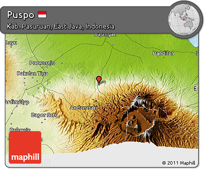 Physical 3D Map of Puspo