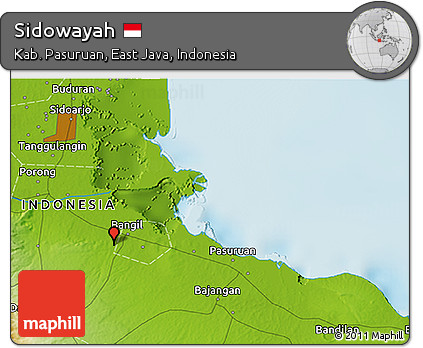 Physical 3D Map of Sidowayah