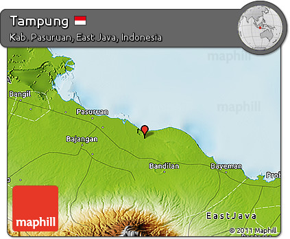 Physical 3D Map of Tampung