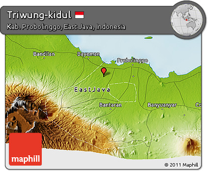 Physical 3D Map of Triwung-kidul