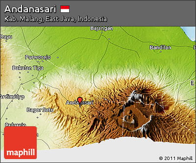 Physical 3D Map of Andanasari
