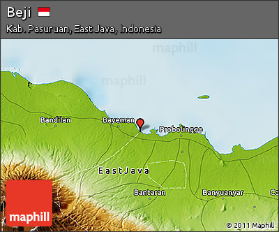 Physical 3D Map of Beji