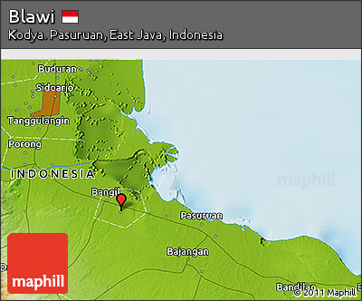 Physical 3D Map of Blawi
