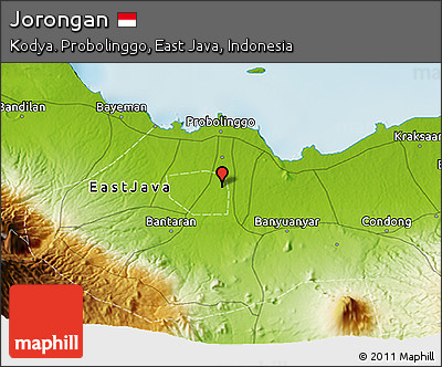 Physical 3D Map of Jorongan
