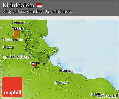 Physical 3D Map of Kiduldalem