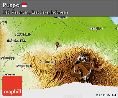 Physical 3D Map of Puspo