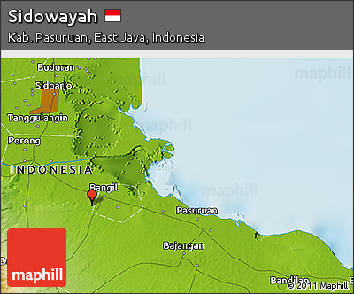 Physical 3D Map of Sidowayah