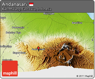Physical 3D Map of Andanasari