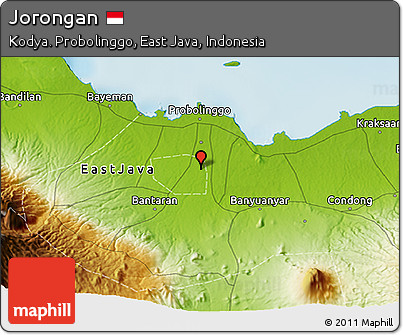Physical 3D Map of Jorongan
